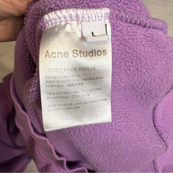 Acne Purple hoodie Cozy Cotton - Picture 6 of 9